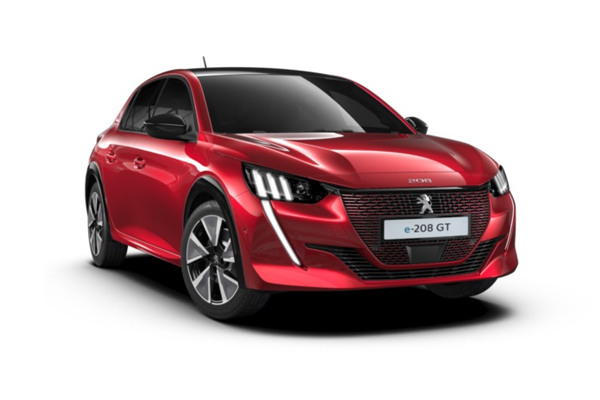 Peugeot e 208 Electric 50 Kwh Hatchback GT 100kW 50 kWh Auto Business Contract Hire 6x35 10000